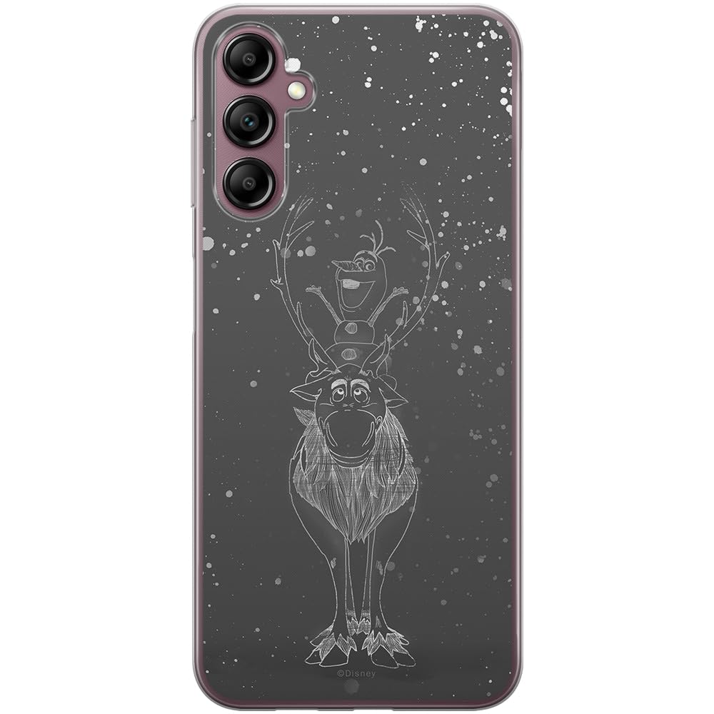 ERT GROUP mobile phone case for Samsung A14 4G/5G original and officially Licensed Disney pattern Olaf & Sven 001 optimally adapted to the shape of the mobile phone, case made of TPU