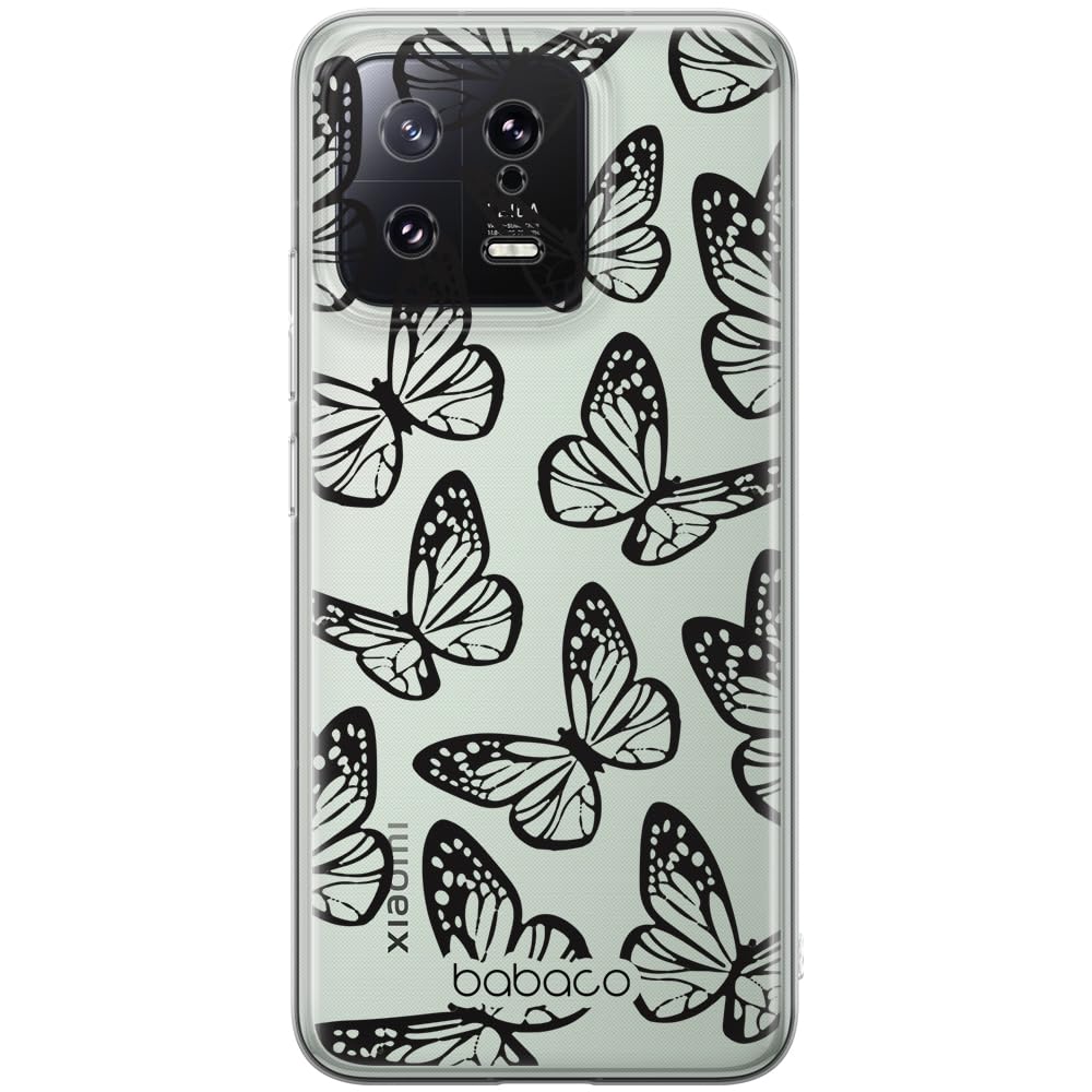 Babaco ERT GROUP mobile phone case for Xiaomi 13 original and officially Licensed pattern Butterflies 002 optimally adapted to the shape of the mobile phone, case made of TPU