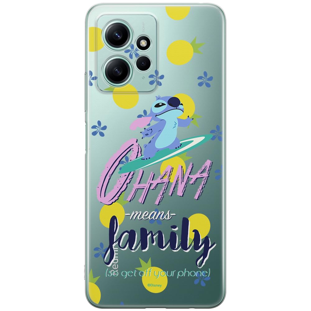 ERT GROUP mobile phone case for Xiaomi REDMI NOTE 12 4G original and officially Licensed Disney pattern Stitch 004 optimally adapted to the shape of the mobile phone, partially transparent