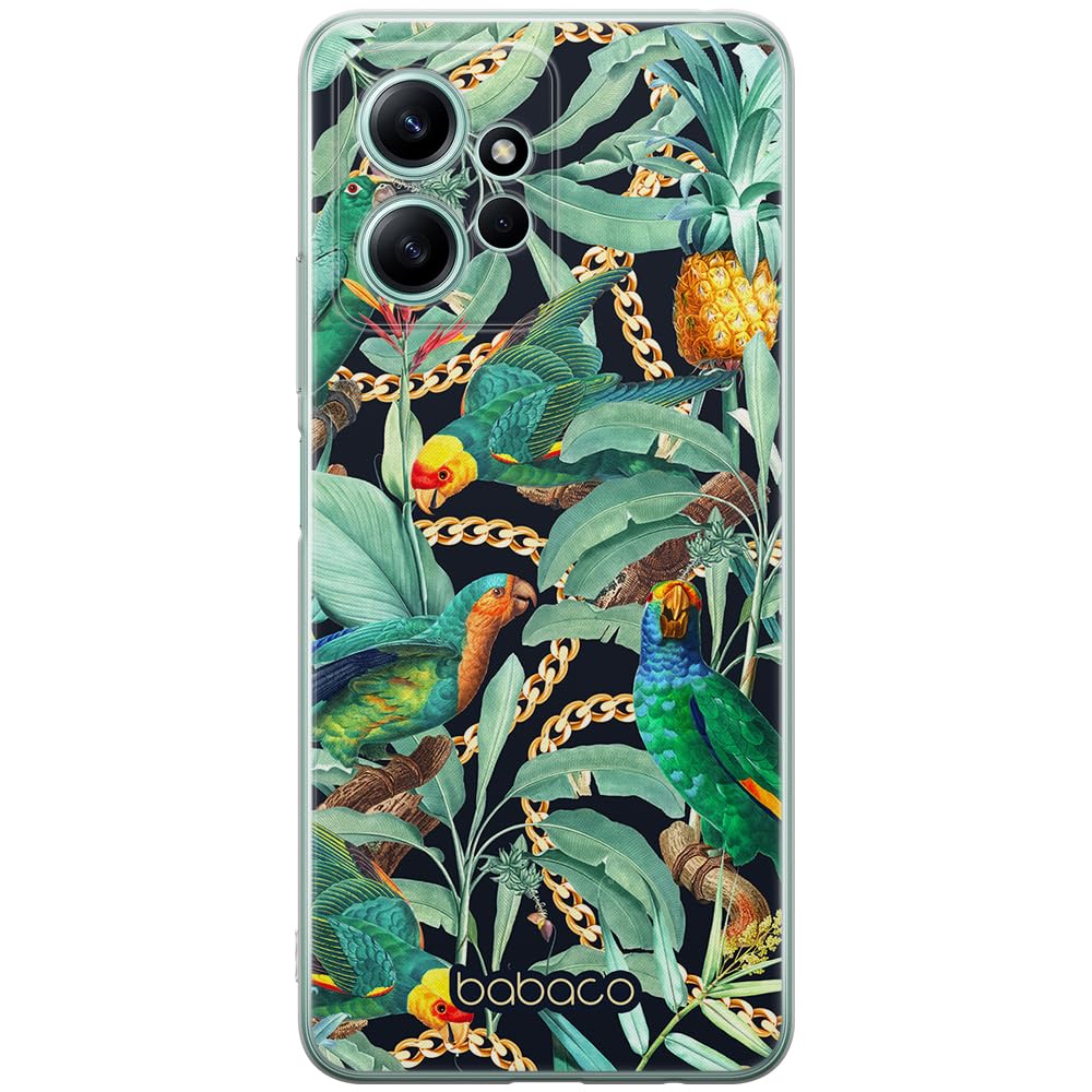 Babaco ERT GROUP mobile phone case for Xiaomi REDMI NOTE 12 4G original and officially Licensed pattern Flowers 058 optimally adapted to the shape of the mobile phone, case made of TPU