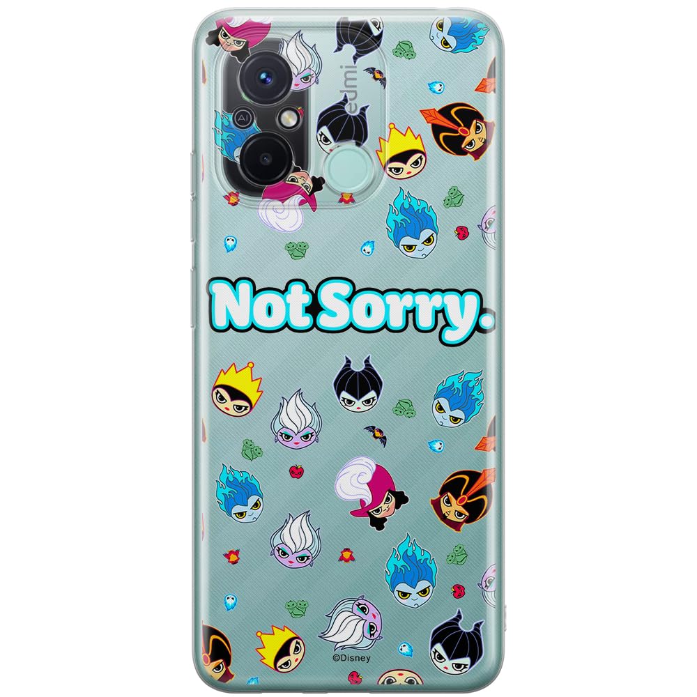 ERT GROUP mobile phone case for Xiaomi REDMI 12C/ REDMI 11A original and officially Licensed Disney pattern Disney Villains 005 adapted to the shape of the mobile phone, partially transparent