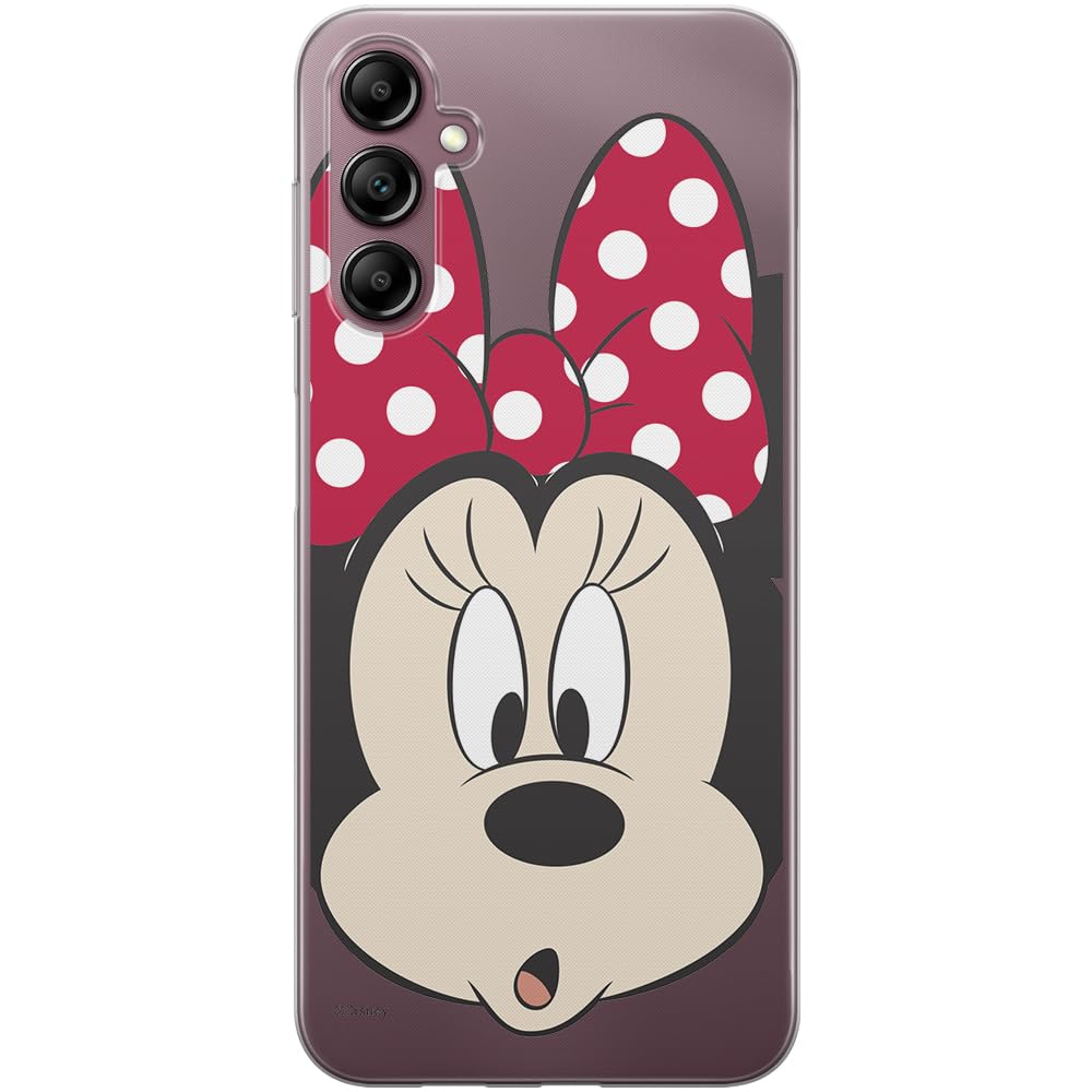 ERT GROUP mobile phone case for Samsung A14 4G/5G original and officially Licensed Disney pattern Minnie 054 optimally adapted to the shape of the mobile phone, partially transparent