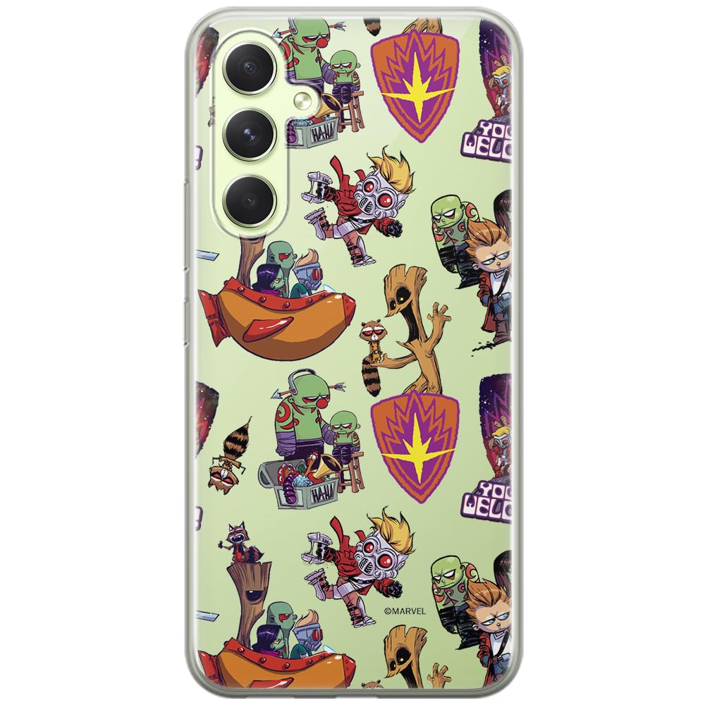 ERT GROUP mobile phone case for Samsung A54 5G original and officially Licensed Marvel pattern Guardians of the Galaxy 007 optimally adapted to the shape of the mobile phone, partially transparent