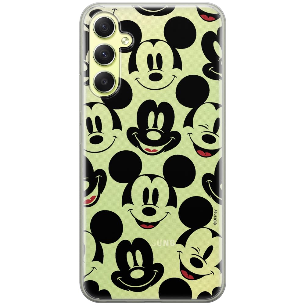ERT GROUP mobile phone case for Samsung A34 5G original and officially Licensed Disney pattern Mickey 018 optimally adapted to the shape of the mobile phone, partially transparent