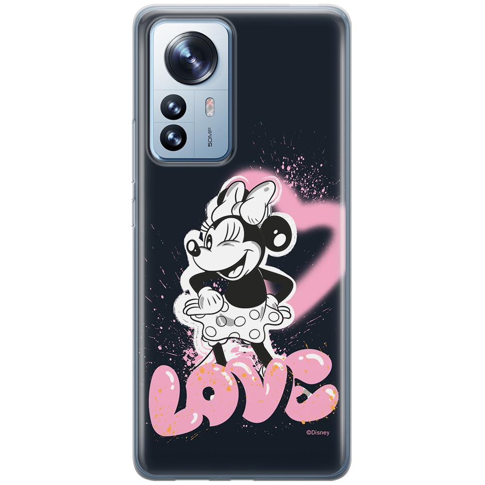 ERT GROUP mobile phone case for Xiaomi 12 PRO original and officially Licensed Disney pattern Minnie 079 optimally adapted to the shape of the mobile phone, case made of TPU