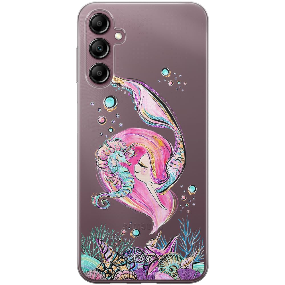 Babaco ERT GROUP mobile phone case for Samsung A14 4G/5G original and officially Licensed pattern Ocean 002 optimally adapted to the shape of the mobile phone, partially transparent