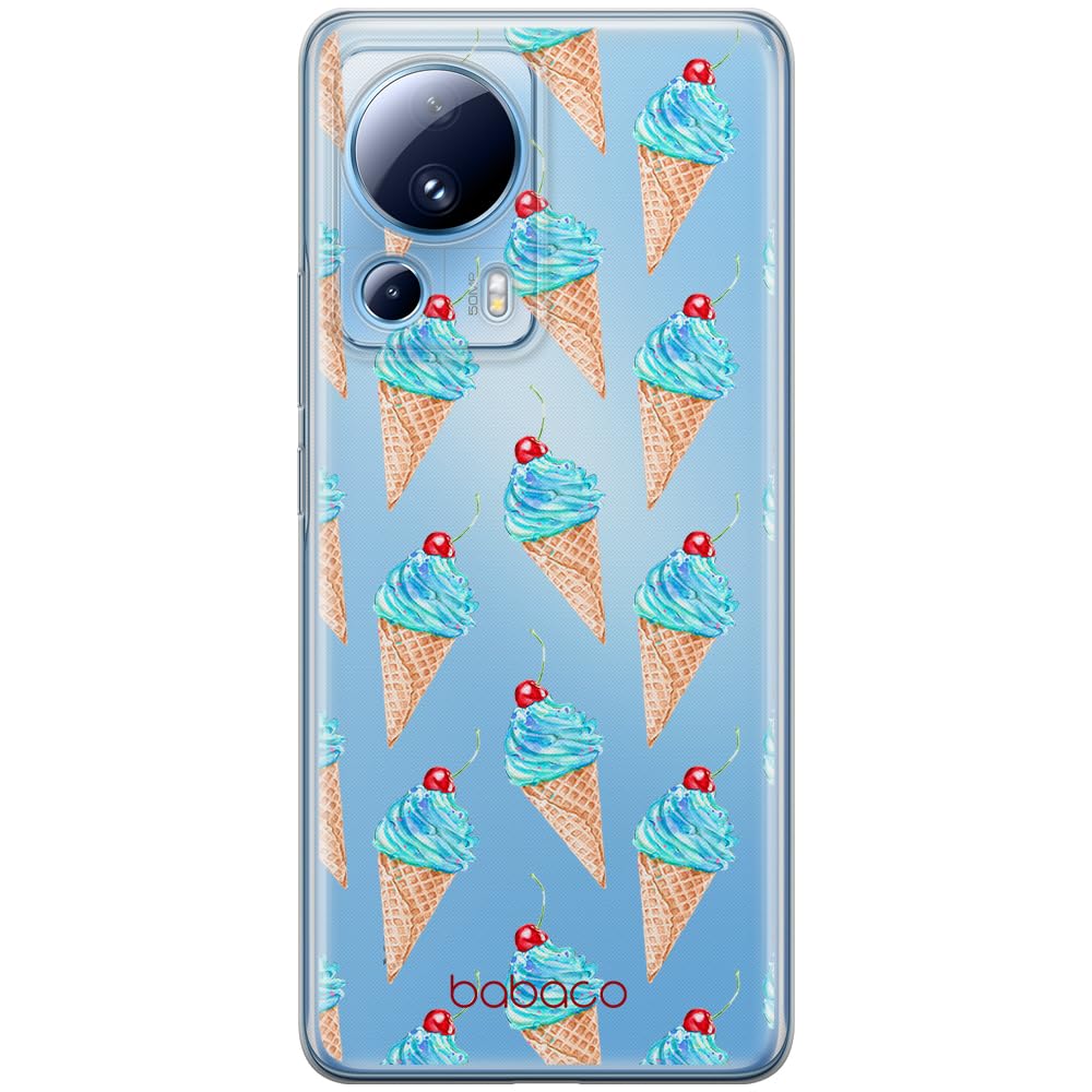 Babaco ERT GROUP mobile phone case for Xiaomi 13 LITE/CIVI 2 original and officially Licensed pattern Ice Cream 002 optimally adapted to the shape of the mobile phone, partially transparent