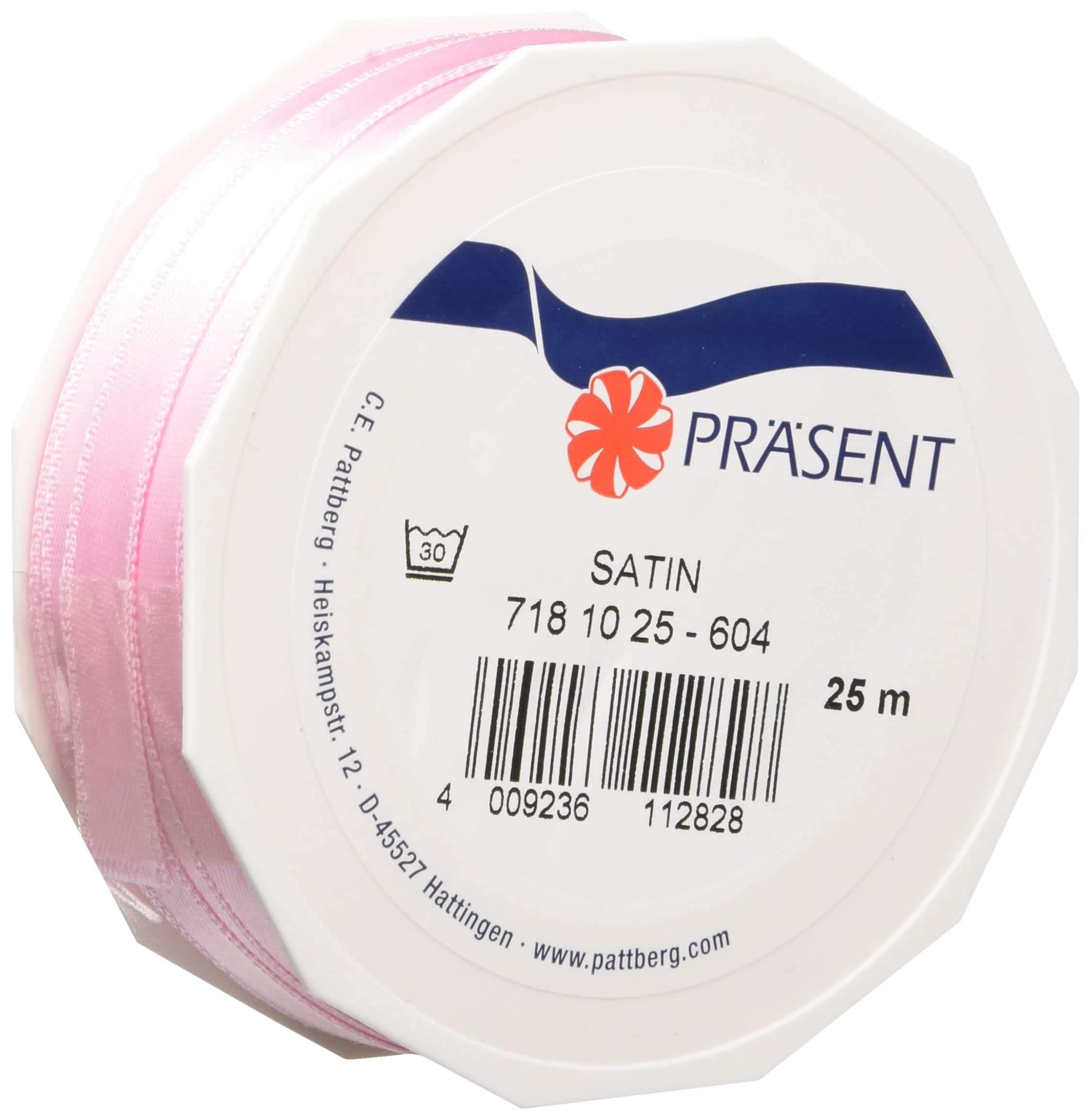 C.E. Pattberg Satin Rose Gift Ribbon, 27 Yards for Wrapping Gifts, 0.39 inches Width, Ribbon for Decorating & Crafting, Decorative Ribbon for Gifts, for Every Occasion