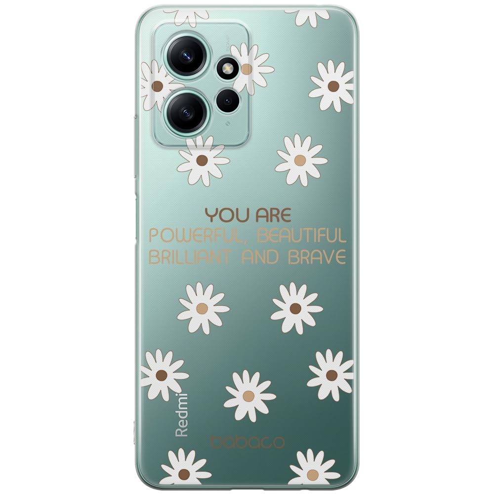 Babaco ERT GROUP mobile phone case for Xiaomi REDMI NOTE 12 4G original and officially Licensed pattern Positive vibes 003 optimally adapted to the shape of the mobile phone, partially transparent