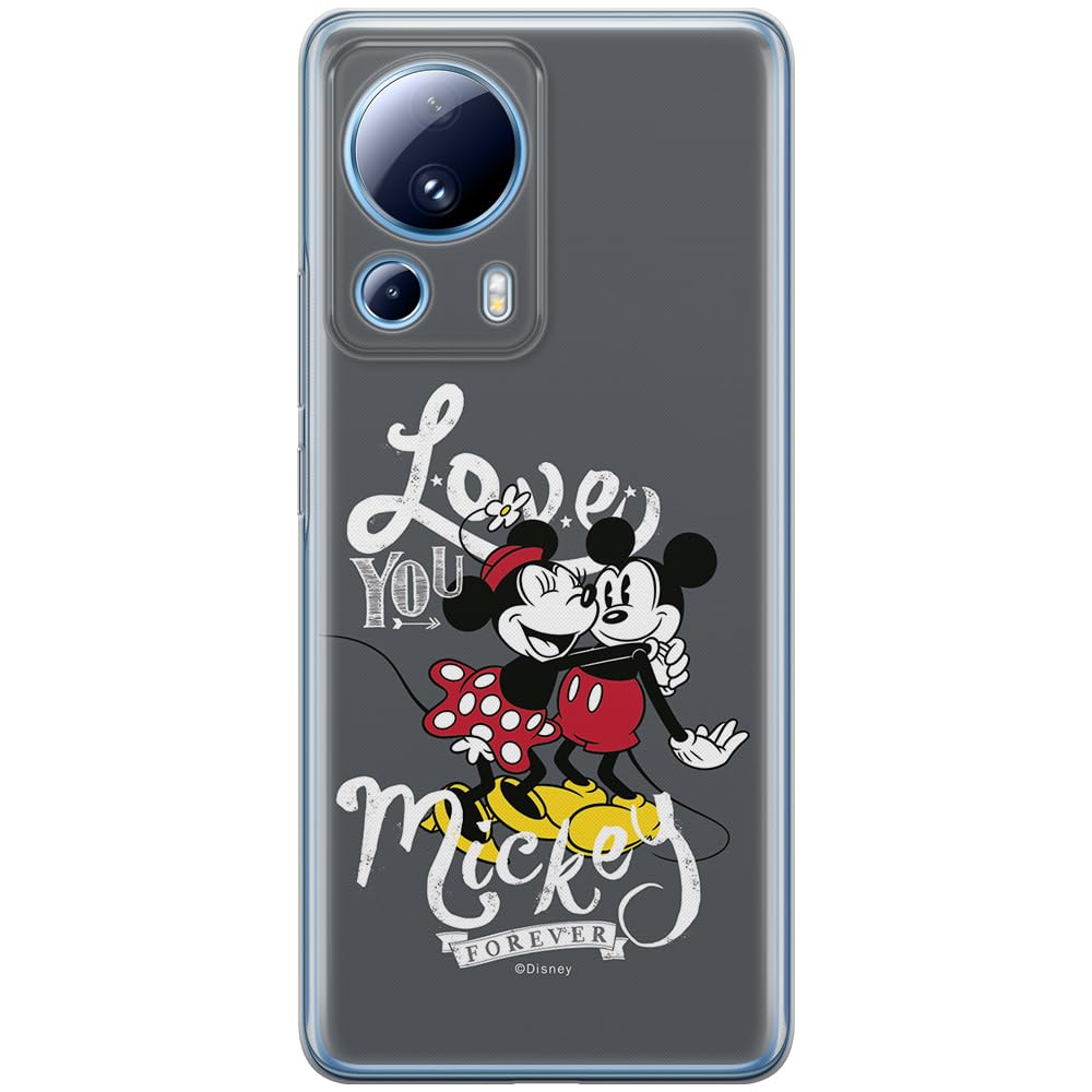 ERT GROUP mobile phone case for Xiaomi 13 LITE/CIVI 2 original and officially Licensed Disney pattern Mickey & Minnie 001 optimally adapted to the shape of the mobile phone, case made of TPU