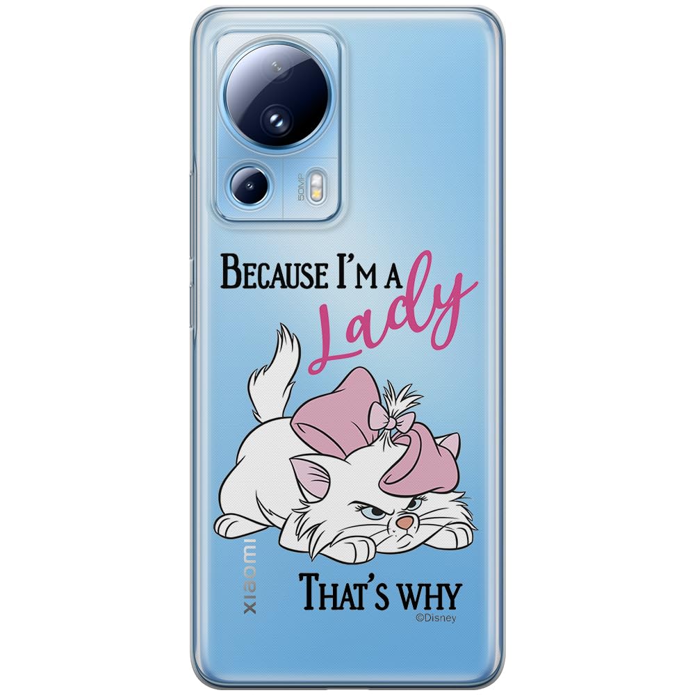 ERT GROUP mobile phone case for Xiaomi 13 LITE/CIVI 2 original and officially Licensed Disney pattern Marie 004 optimally adapted to the shape of the mobile phone, partially transparent