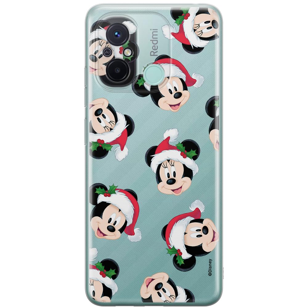 ERT GROUP mobile phone case for Xiaomi REDMI 12C/ REDMI 11A original and officially Licensed Disney pattern Mickey & Minnie 016 adapted to the shape of the mobile phone, partially transparent