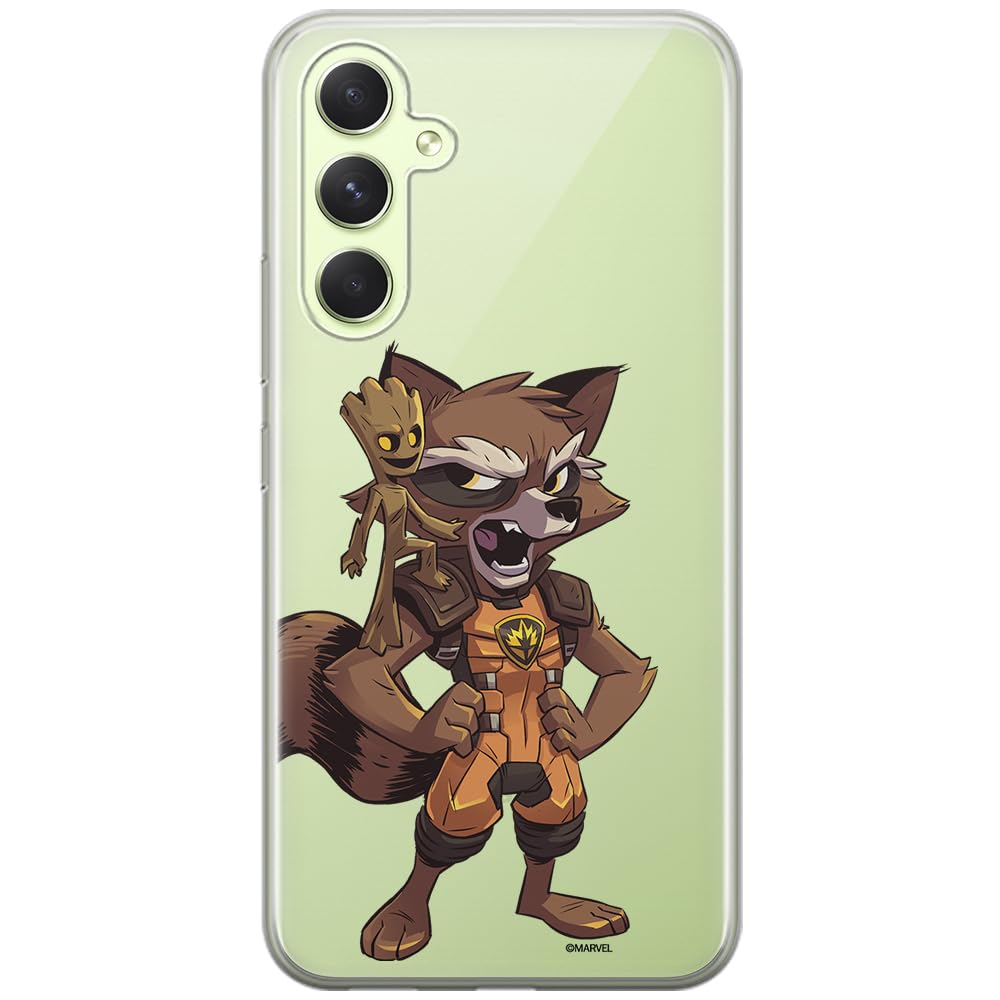 ERT GROUP mobile phone case for Samsung A54 5G original and officially Licensed Marvel pattern Guardians of the Galaxy 018 optimally adapted to the shape of the mobile phone, partially transparent