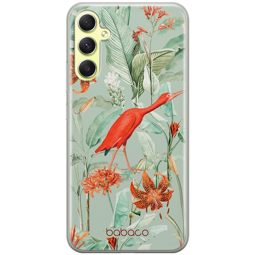Babaco ERT GROUP mobile phone case for Samsung A34 5G original and officially Licensed pattern Flowers 049 optimally adapted to the shape of the mobile phone, case made of TPU