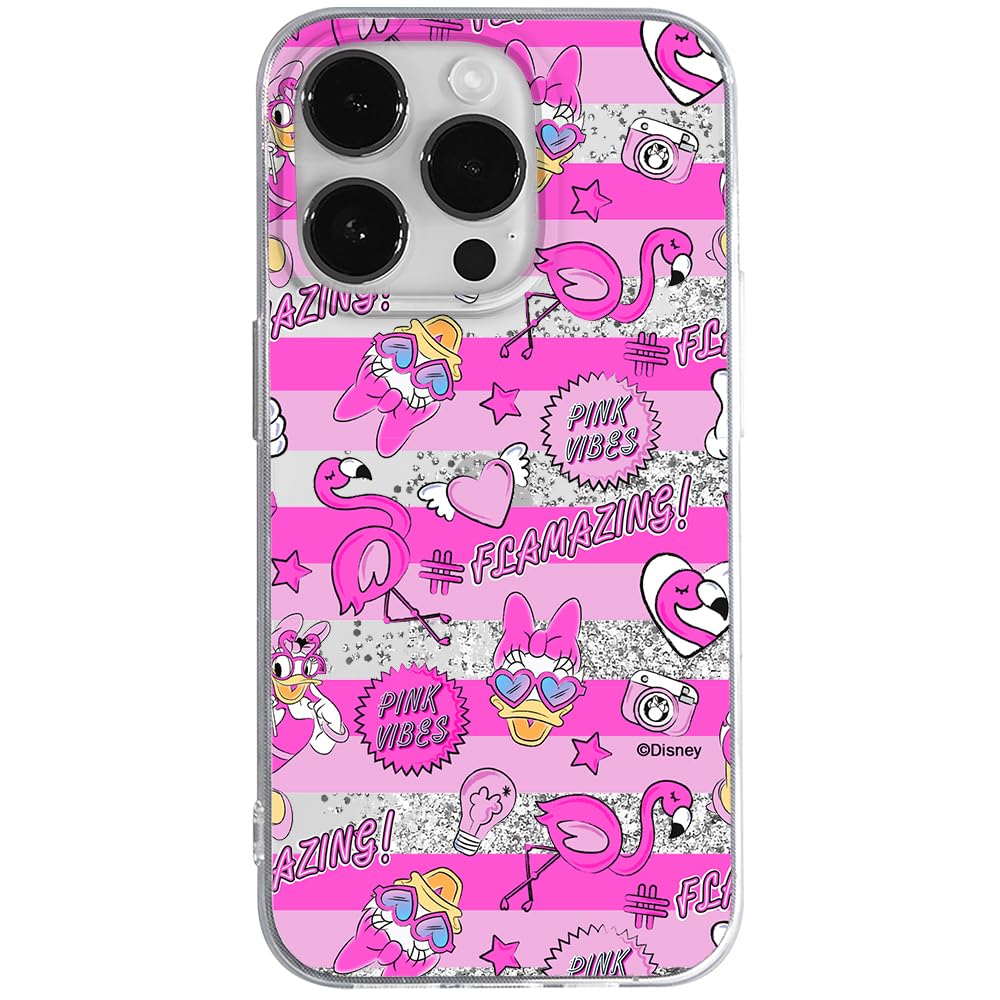 ERT GROUP mobile phone case for Apple Iphone 14 PRO MAX original and officially Licensed Disney pattern Daisy 006 optimally adapted to the mobile phone, with glitter overflow effect