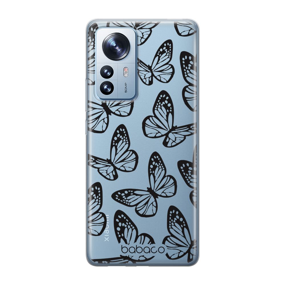 Babaco ERT GROUP mobile phone case for Xiaomi 12 / 12X original and officially Licensed pattern Butterflies 002 optimally adapted to the shape of the mobile phone, case made of TPU
