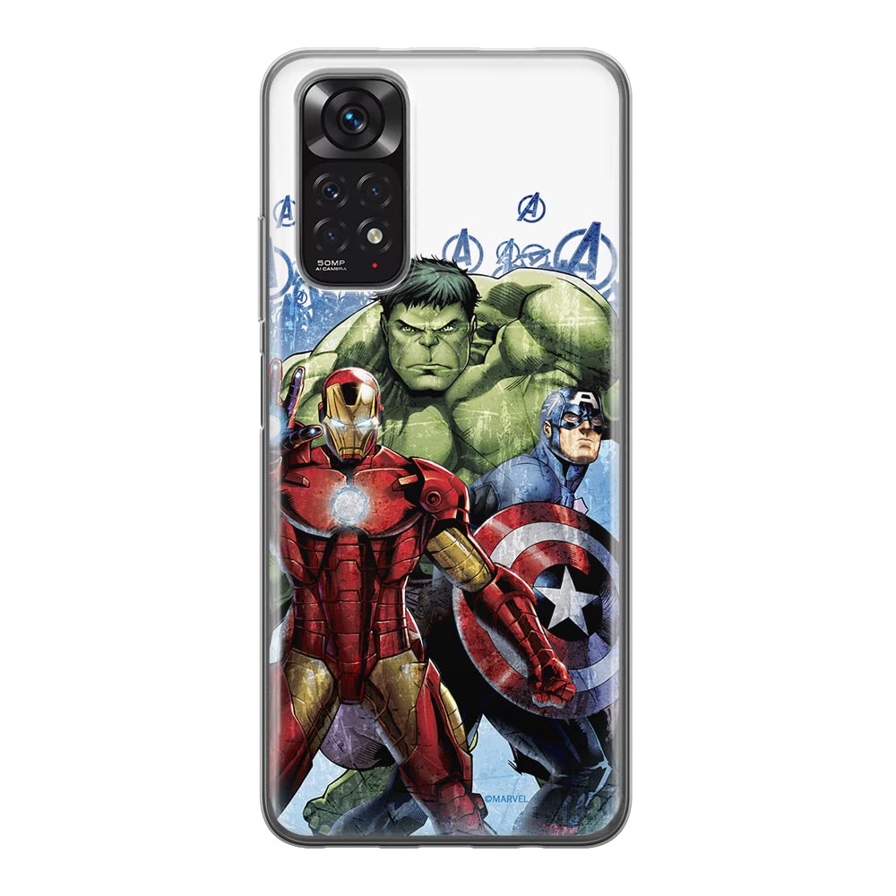 ERT GROUP mobile phone case for Xiaomi REDMI NOTE 11S 4G / REDMI NOTE 11 4G original and officially Licensed Marvel pattern Avengers 009 adapted to the shape of the mobile phone, case made of TPU