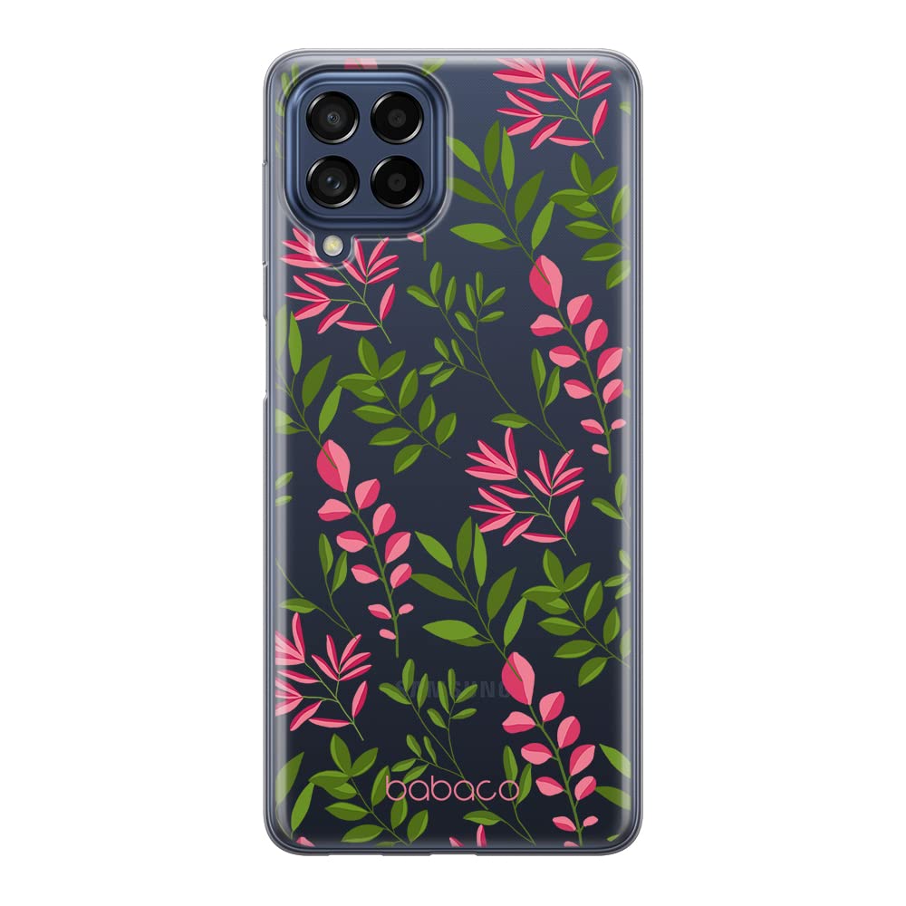 Babaco ERT GROUP mobile phone case for Samsung M53 5G original and officially Licensed pattern Plants 013 optimally adapted to the shape of the mobile phone, partially transparent