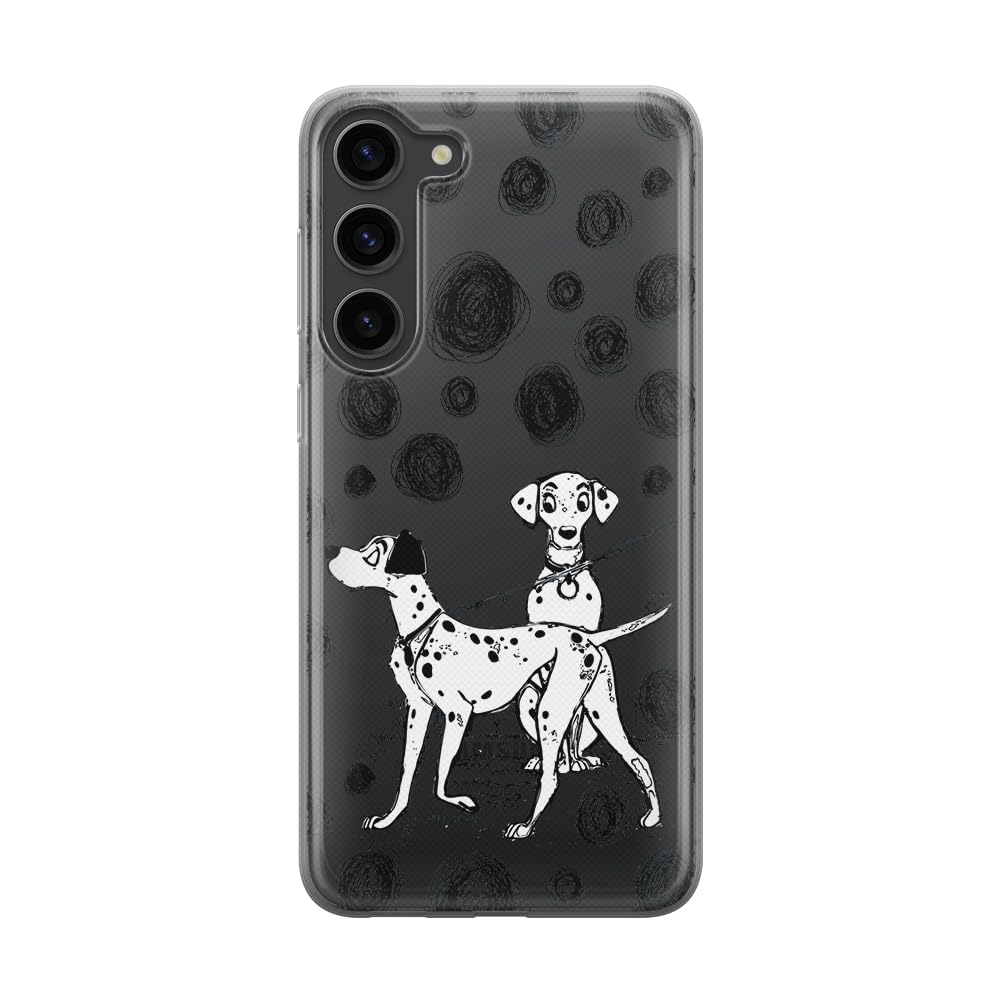 ERT GROUP mobile phone case for Samsung S23 PLUS original and officially Licensed Disney pattern Dalmatian 002 optimally adapted to the shape of the mobile phone, partially transparent