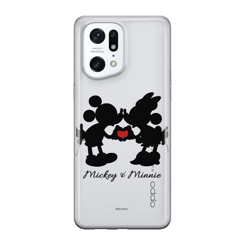 ERT GROUP mobile phone case for Oppo FIND X5 PRO original and officially Licensed Disney pattern Mickey & Minnie 003 optimally adapted to the shape of the mobile phone, partially transparent