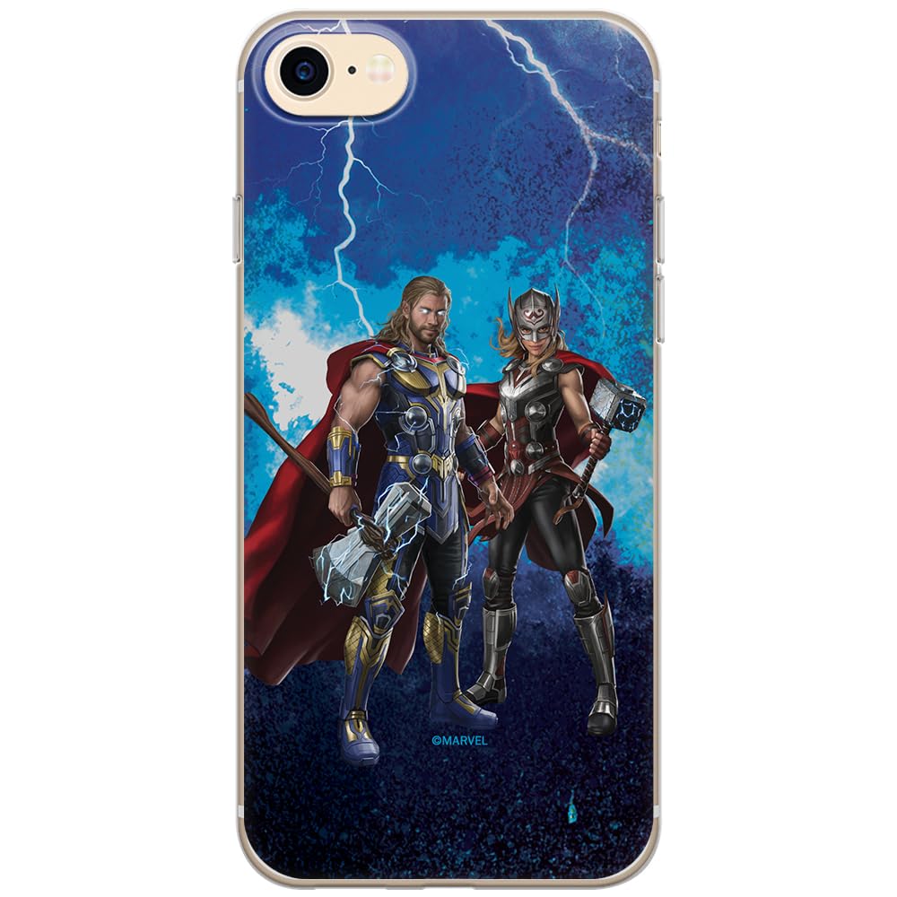 ERT GROUP mobile phone case for Iphone 7/8/ SE 2/ SE 3 original and officially Licensed Marvel pattern Thor 009 optimally adapted to the shape of the mobile phone, case made of TPU