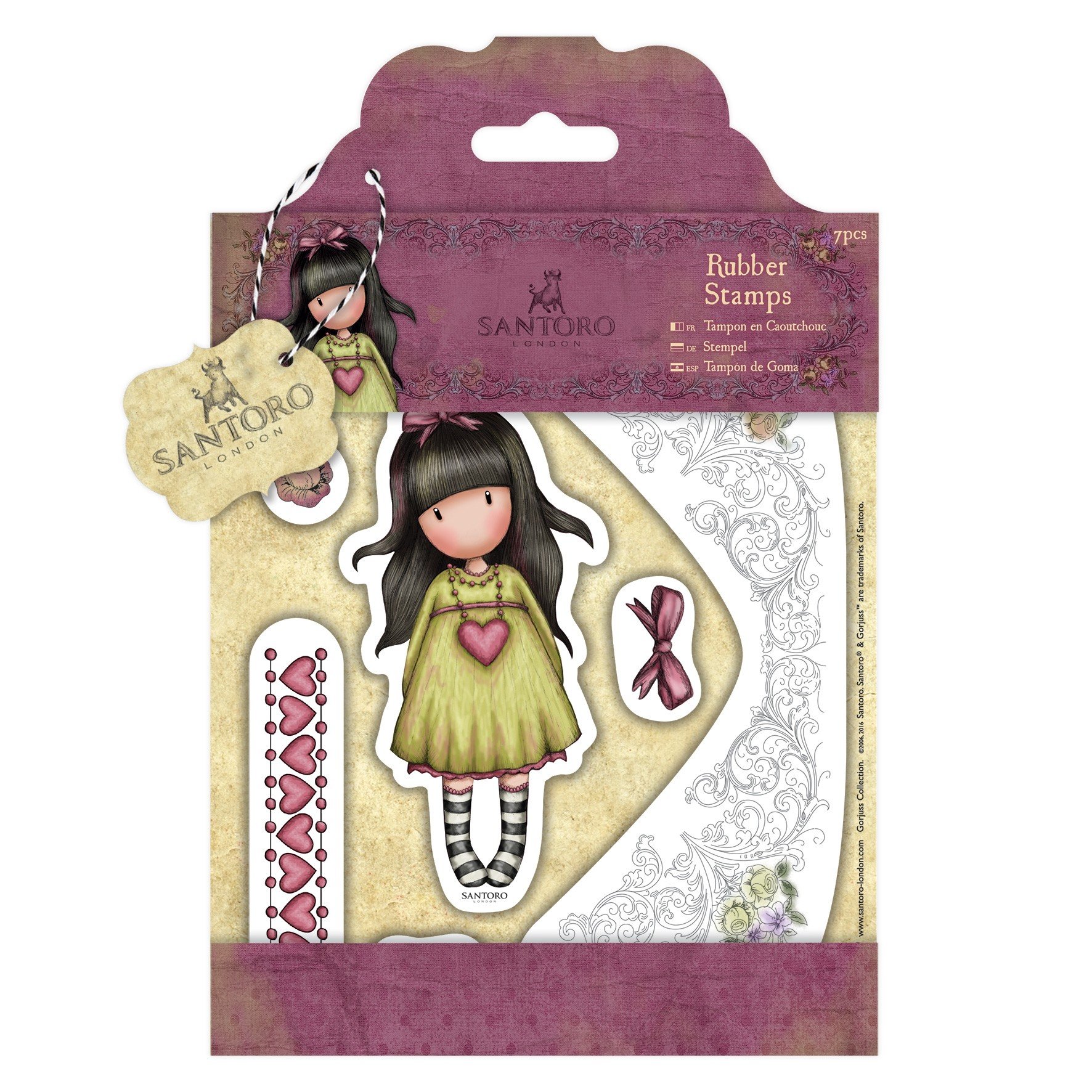 Santoro gorjuss Heartfelt Rubber Stamps