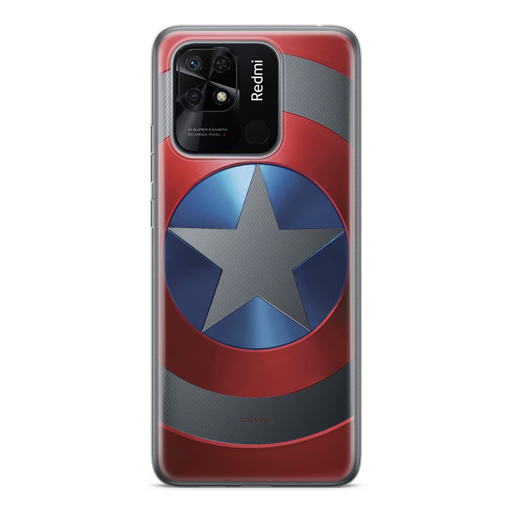 ERT GROUP mobile phone case for Xiaomi REDMI 10C original and officially Licensed Marvel pattern Captain America 025 optimally adapted to the shape of the mobile phone, partially transparent