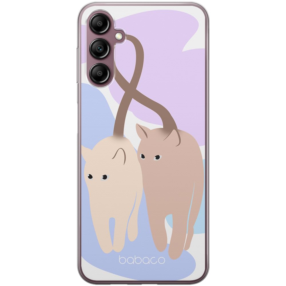 Babaco ERT GROUP mobile phone case for Samsung A14 4G/5G original and officially Licensed pattern Cats 013 optimally adapted to the shape of the mobile phone, case made of TPU
