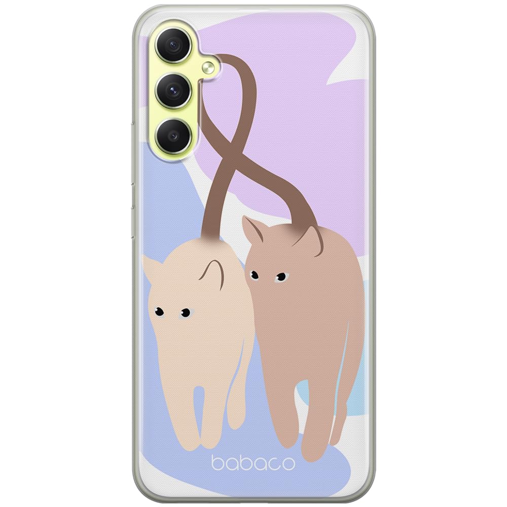 Babaco ERT GROUP mobile phone case for Samsung A34 5G original and officially Licensed pattern Cats 013 optimally adapted to the shape of the mobile phone, case made of TPU