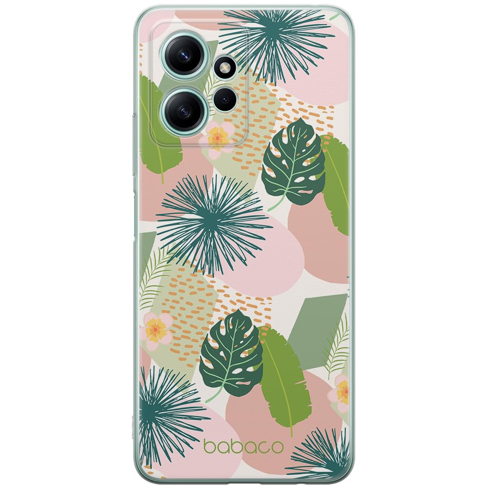 Babaco ERT GROUP mobile phone case for Xiaomi REDMI NOTE 12 4G original and officially Licensed pattern Plants 012 optimally adapted to the shape of the mobile phone, case made of TPU