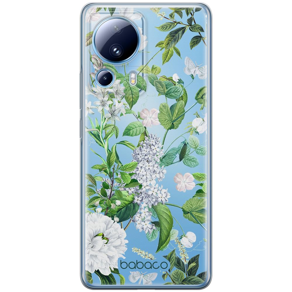 Babaco ERT GROUP mobile phone case for Xiaomi 13 LITE/CIVI 2 original and officially Licensed pattern Flowers 038 optimally adapted to the shape of the mobile phone, partially transparent