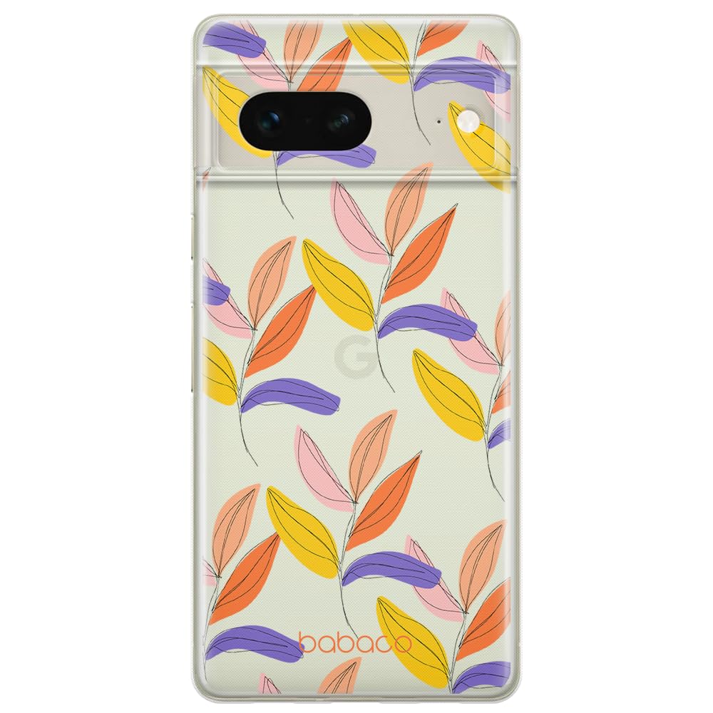 Babaco ERT GROUP mobile phone case for Google PIXEL 7 original and officially Licensed pattern Plants 007 optimally adapted to the shape of the mobile phone, partially transparent