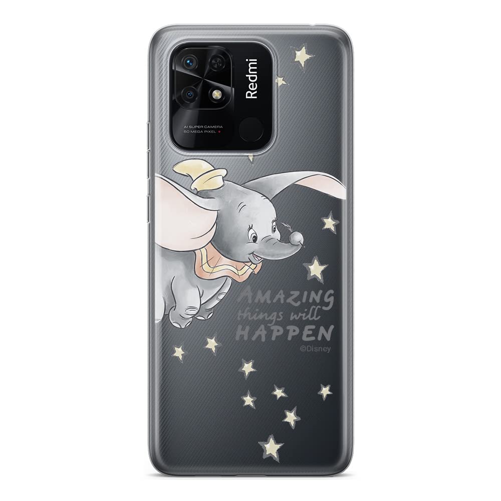 ERT GROUP mobile phone case for Xiaomi REDMI 10C original and officially Licensed Disney pattern Dumbo 010 optimally adapted to the shape of the mobile phone, partially transparent