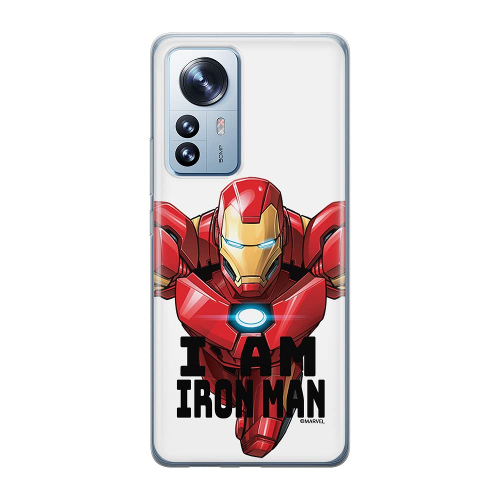 ERT GROUP mobile phone case for Xiaomi 12 PRO original and officially Licensed Marvel pattern Iron Man 029 optimally adapted to the shape of the mobile phone, case made of TPU