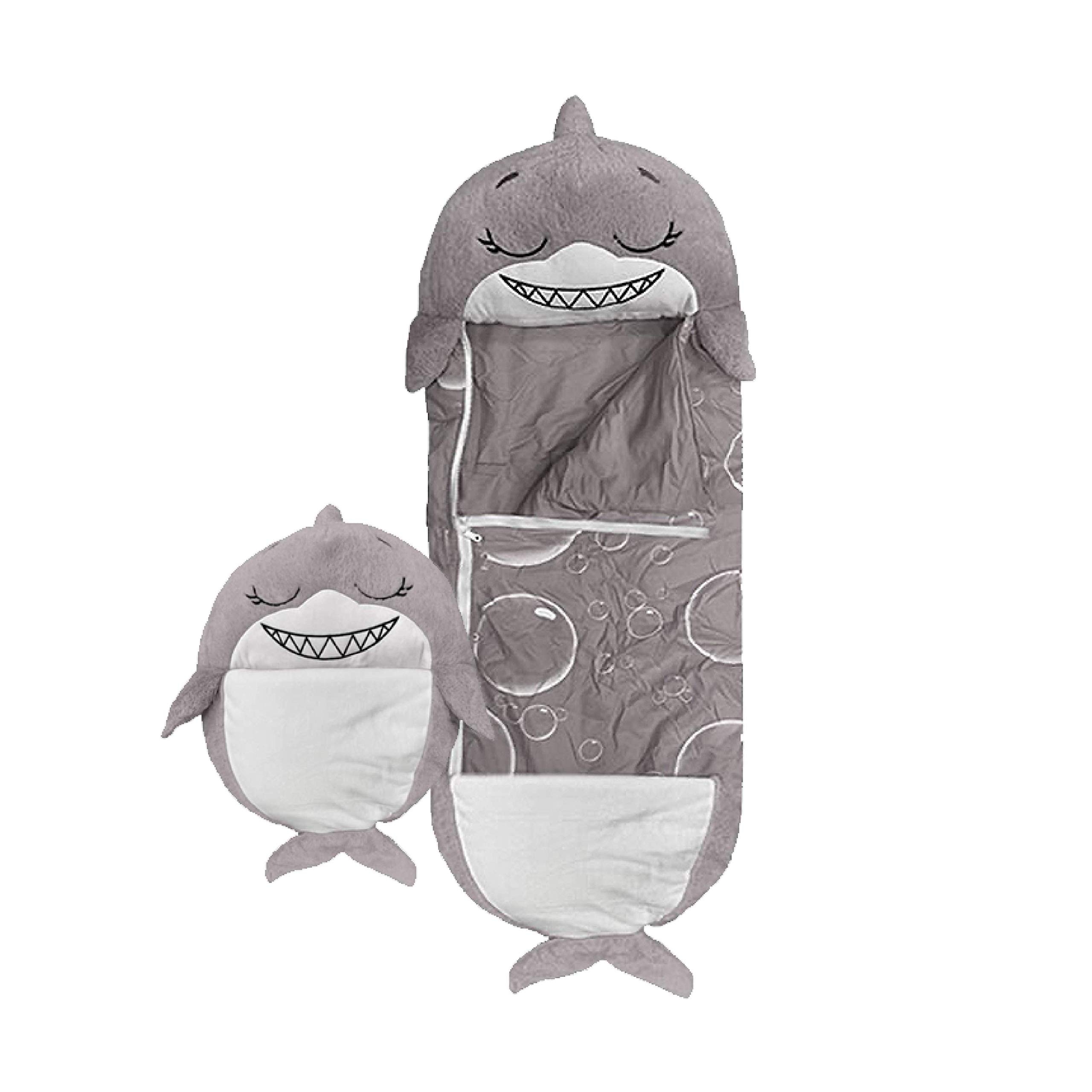 High Street TV Unisex-Youth Childs Sleeping Bag, Grey Shark, Medium 3-6 yrs