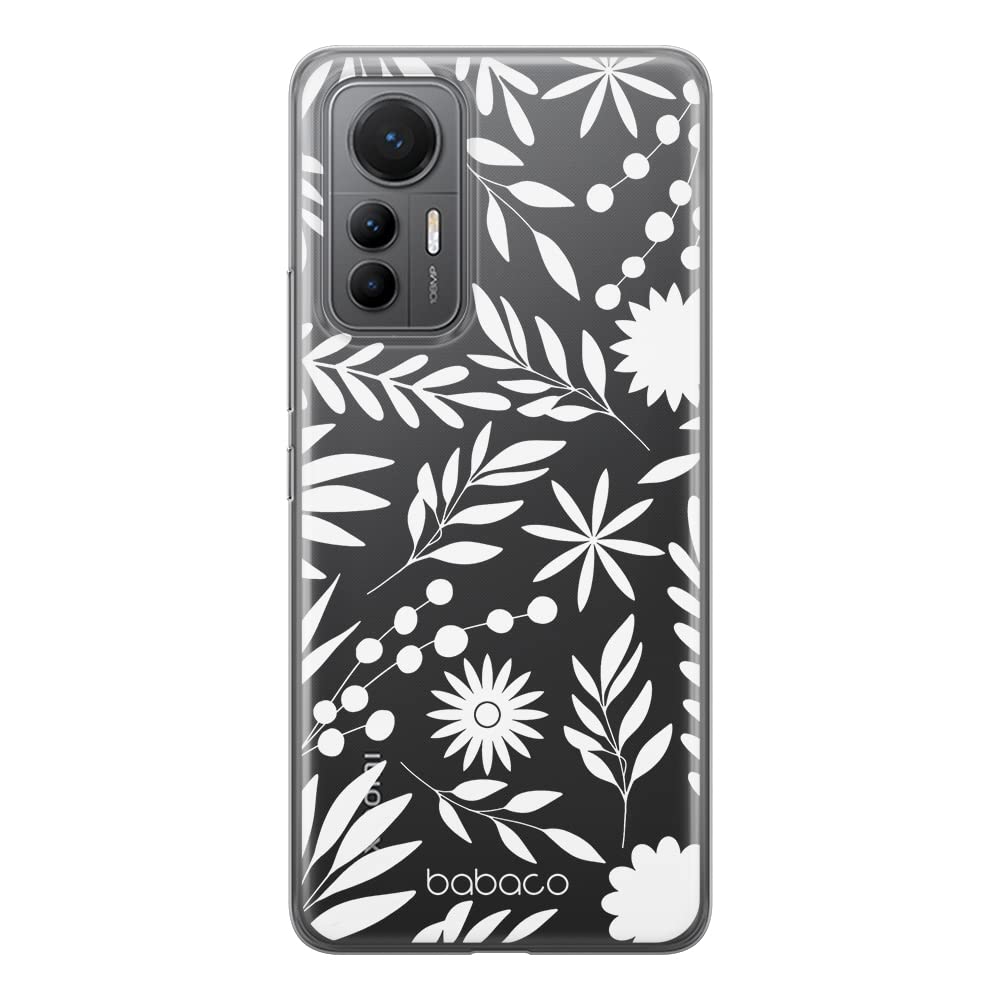 Babaco ERT GROUP mobile phone case for Xiaomi MI 12 LITE original and officially Licensed pattern Flowers 023 optimally adapted to the shape of the mobile phone, partially transparent