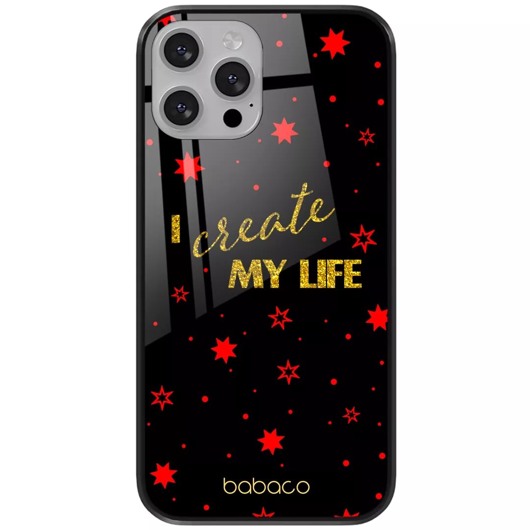 Babaco ERT GROUP mobile phone case for Apple Iphone 13 PRO original and officially Licensed pattern Positive vibes 006 made of hardened glass, optimally adapted to the mobile phone, protective cover