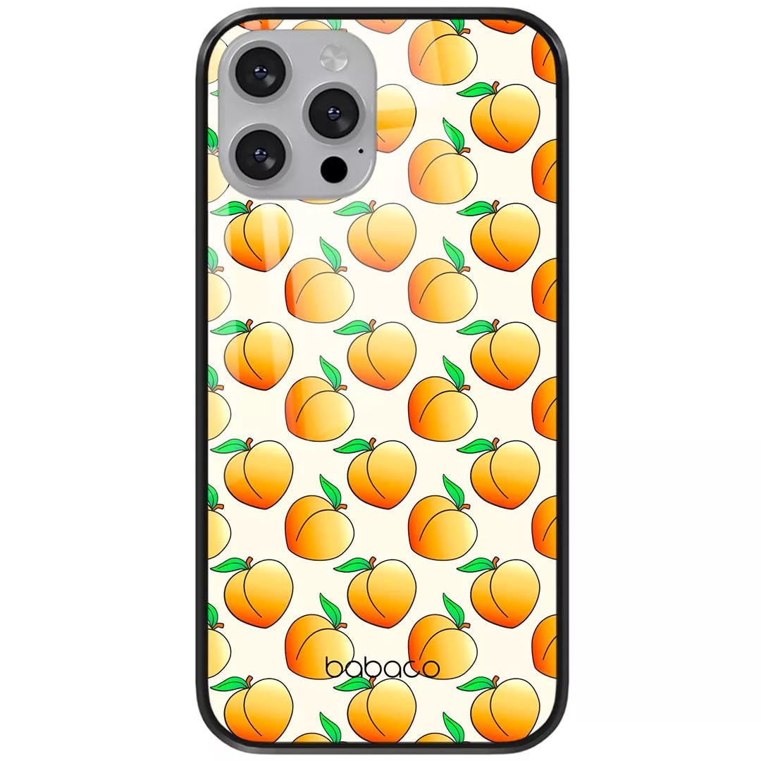 Babaco ERT GROUP mobile phone case for Apple Iphone 13 MINI original and officially Licensed pattern Peaches 001 made of hardened glass, optimally adapted to the mobile phone, protective cover