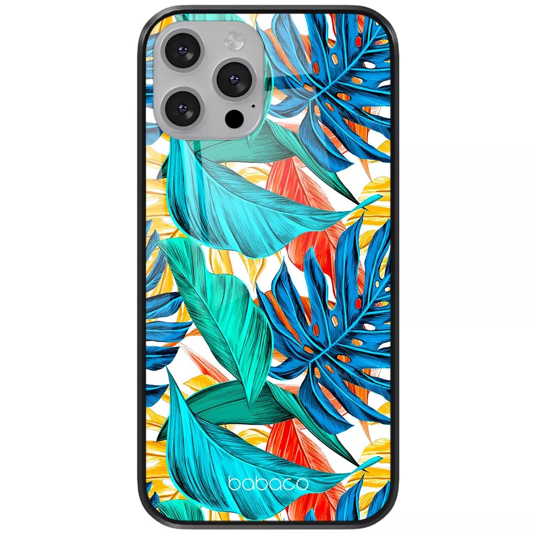 Babaco ERT GROUP mobile phone case for Apple Iphone 13 PRO MAX original and officially Licensed pattern Plants 005 made of hardened glass, optimally adapted to the mobile phone, protective cover
