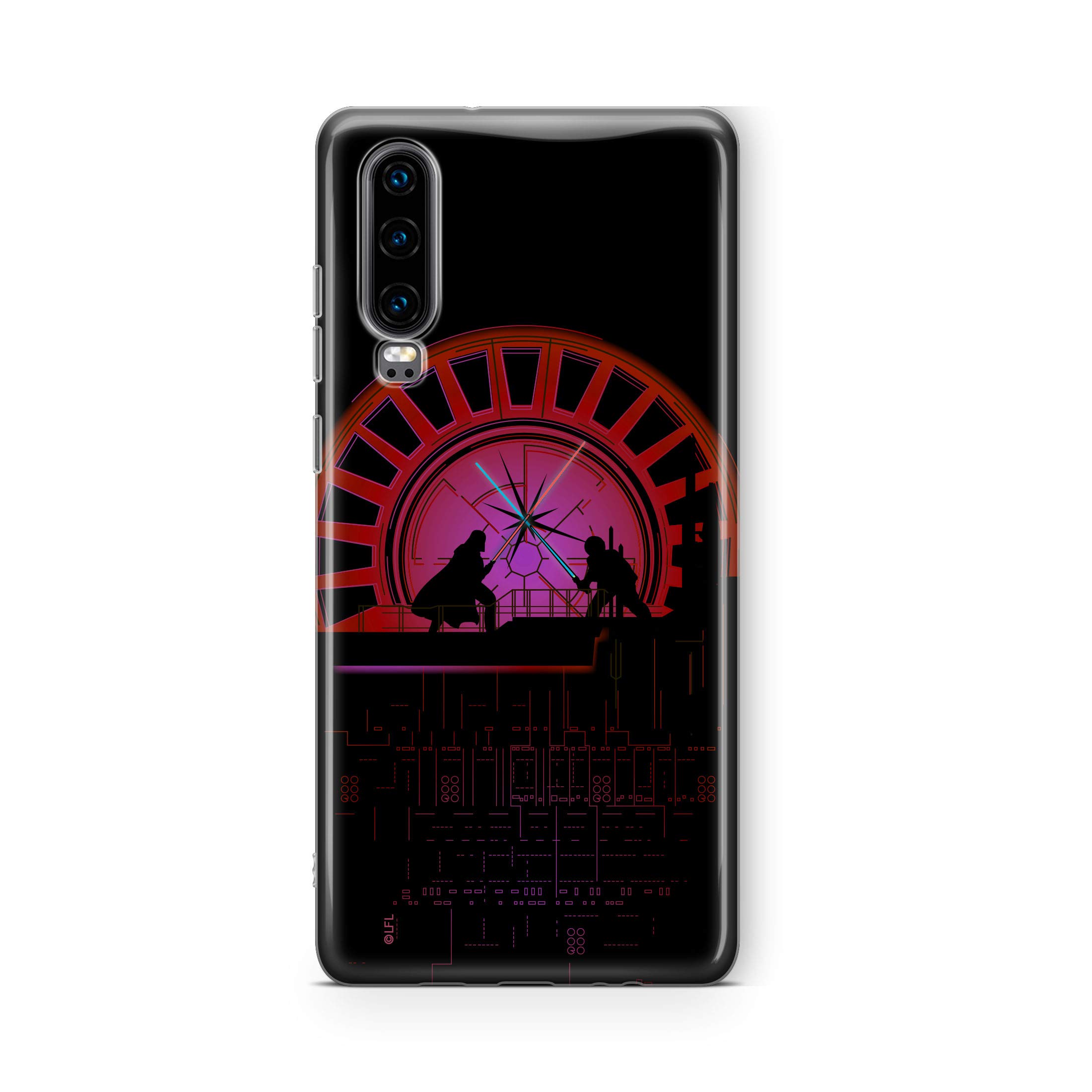 Original and officially licensed Star Wars case for Huawei P30, optimal for the shape of the smartphone, Protective Silicone Case Black