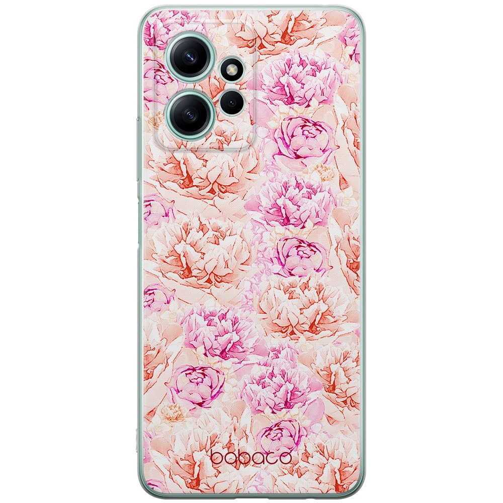 Babaco ERT GROUP mobile phone case for Xiaomi REDMI NOTE 12 4G original and officially Licensed pattern Flowers 004 optimally adapted to the shape of the mobile phone, case made of TPU