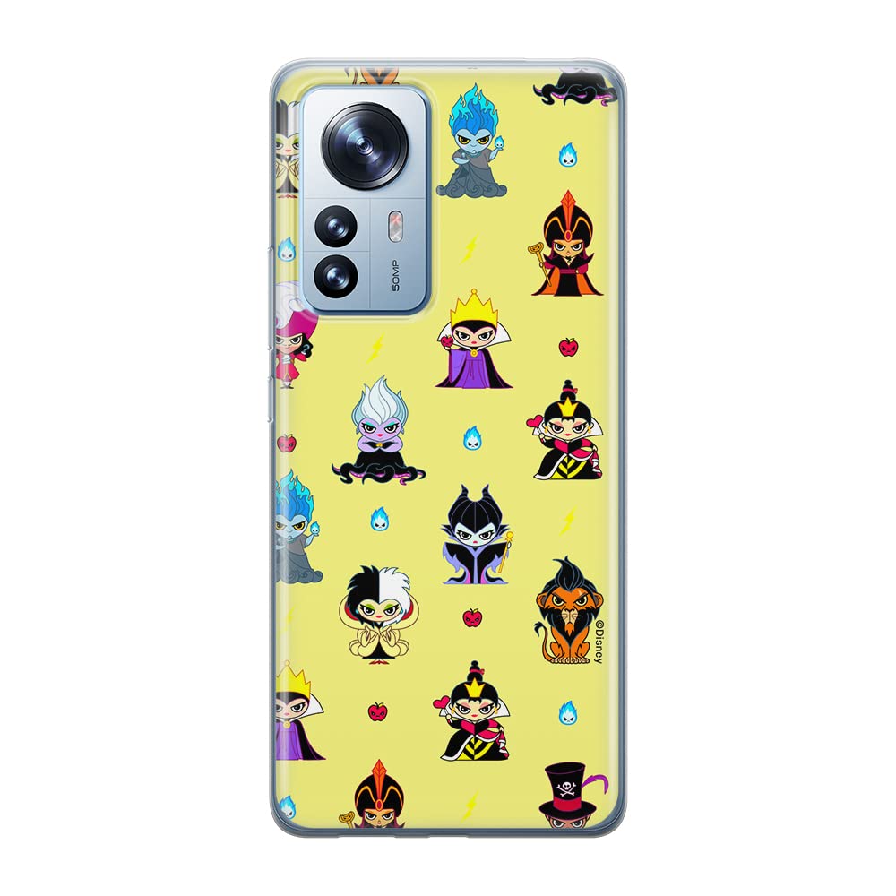 ERT GROUP mobile phone case for Xiaomi 12 / 12X original and officially Licensed Disney pattern Disney Villains 007 optimally adapted to the shape of the mobile phone, case made of TPU
