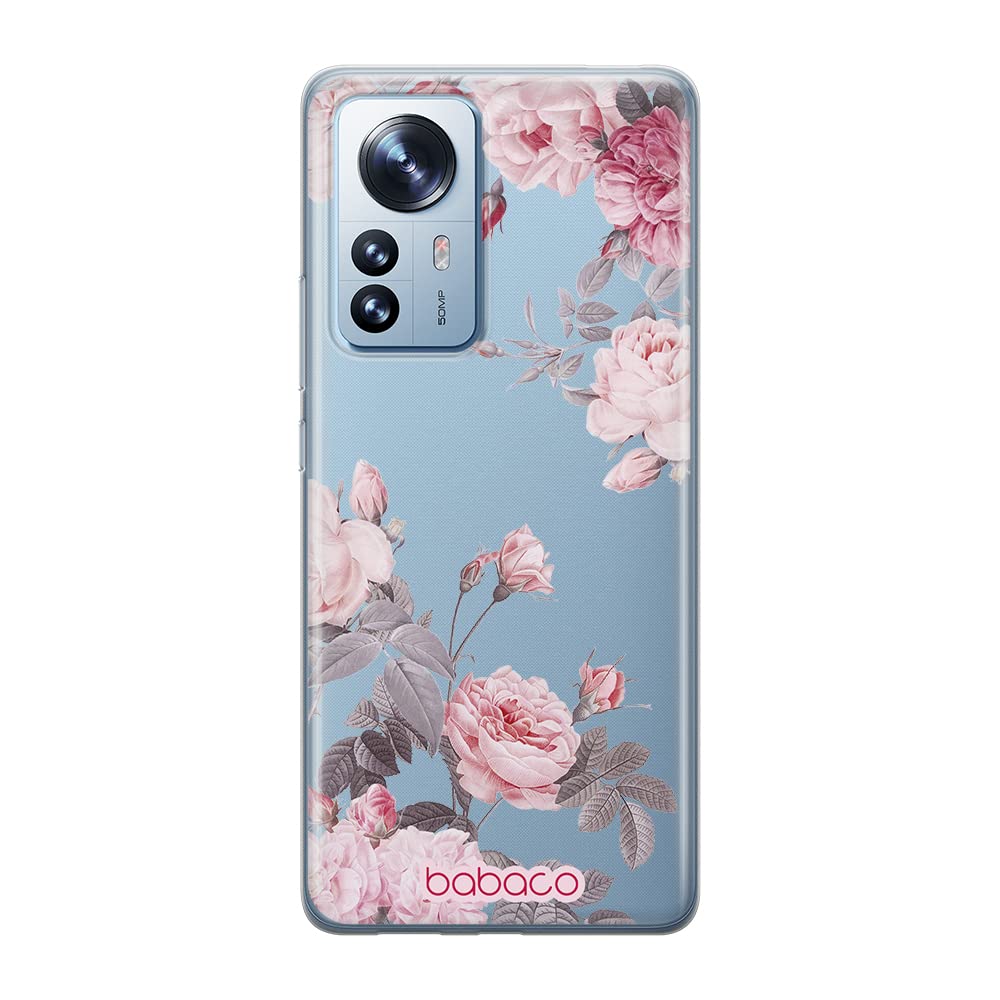Babaco ERT GROUP mobile phone case for Xiaomi 12 / 12X original and officially Licensed pattern Flowers 055 optimally adapted to the shape of the mobile phone, partially transparent