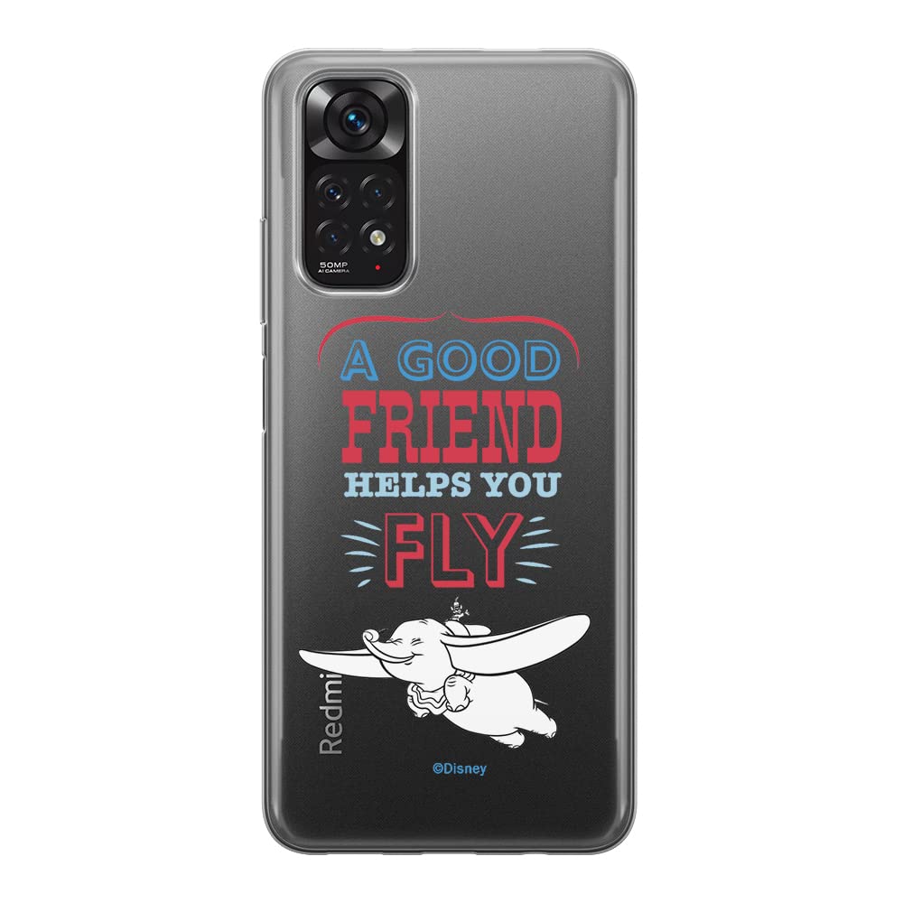 ERT GROUP mobile phone case for Xiaomi REDMI NOTE 11S 4G / REDMI NOTE 11 4G original and officially Licensed Disney pattern Dumbo 004 adapted to the shape of the mobile phone, partially transparent