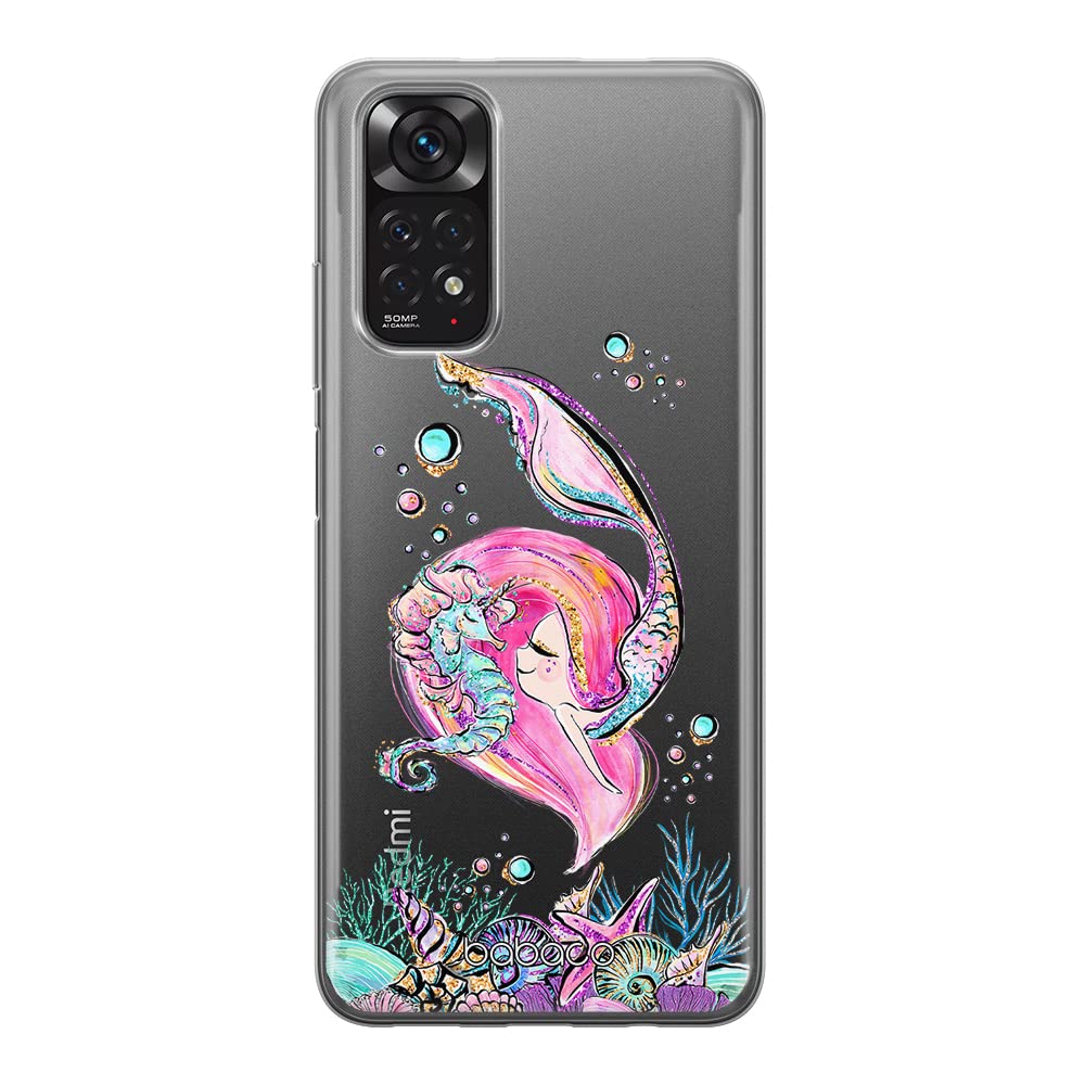 Babaco ERT GROUP mobile phone case for Xiaomi REDMI NOTE 11S 4G / REDMI NOTE 11 4G original and officially Licensed pattern Ocean 002 adapted to the shape of the mobile phone, partially transparent