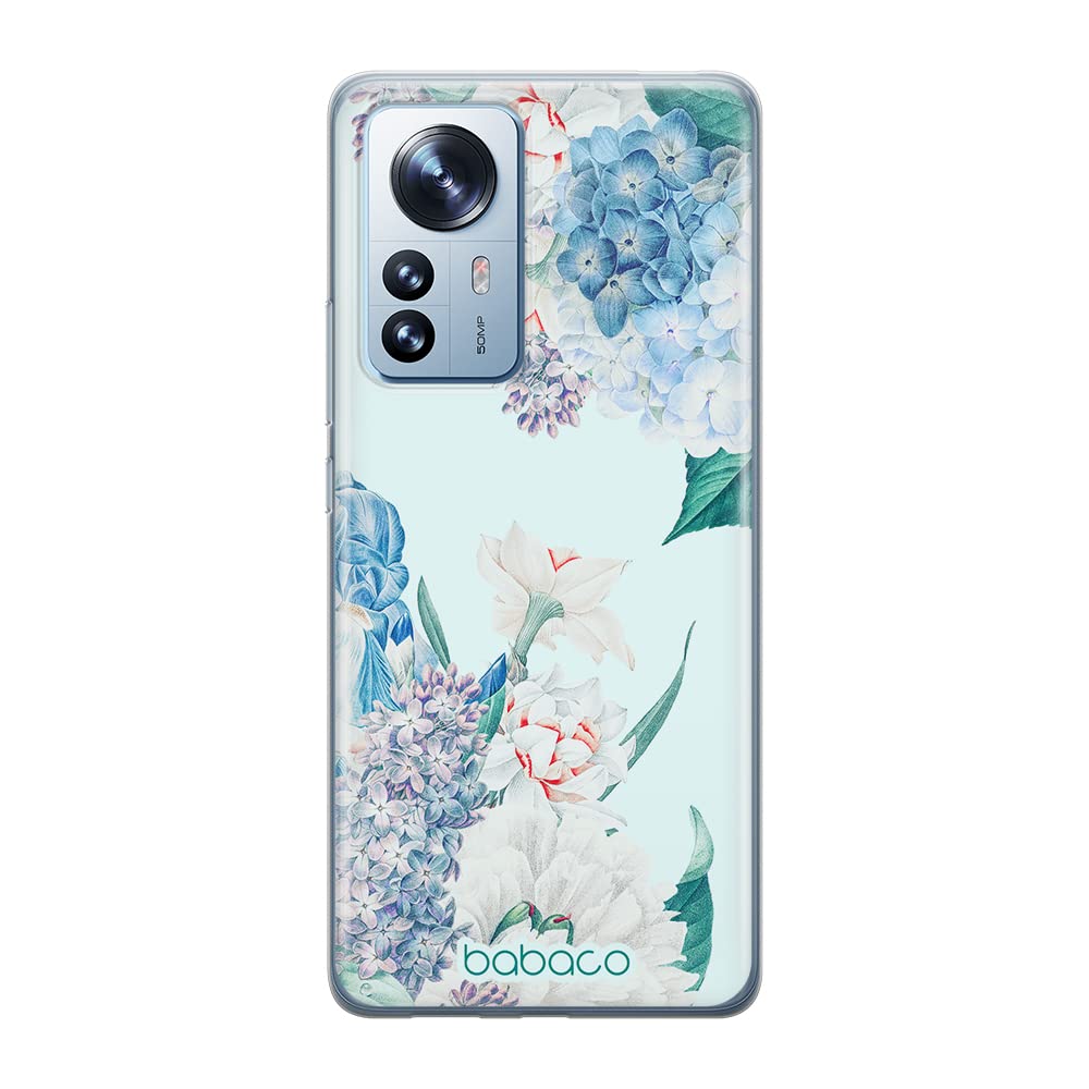 Babaco ERT GROUP mobile phone case for Xiaomi 12 / 12X original and officially Licensed pattern Flowers 027 optimally adapted to the shape of the mobile phone, case made of TPU