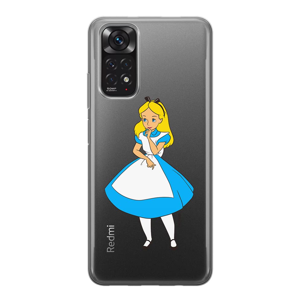 ERT GROUP mobile phone case for Xiaomi REDMI NOTE 11S 4G / REDMI NOTE 11 4G original and officially Licensed Disney pattern Alice 010 adapted to the shape of the mobile phone, partially transparent