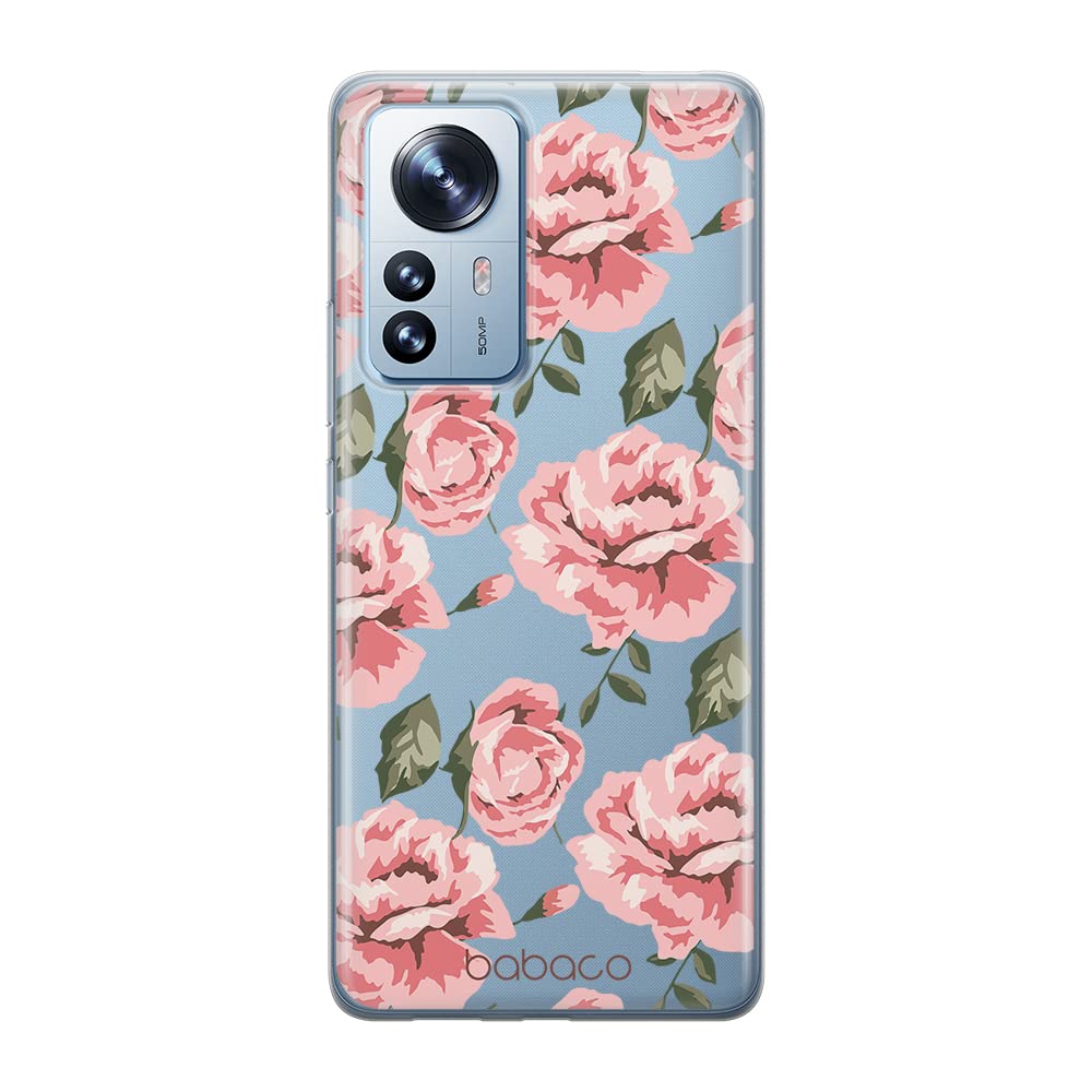 Babaco ERT GROUP mobile phone case for Xiaomi 12 / 12X original and officially Licensed pattern Flowers 013 optimally adapted to the shape of the mobile phone, partially transparent