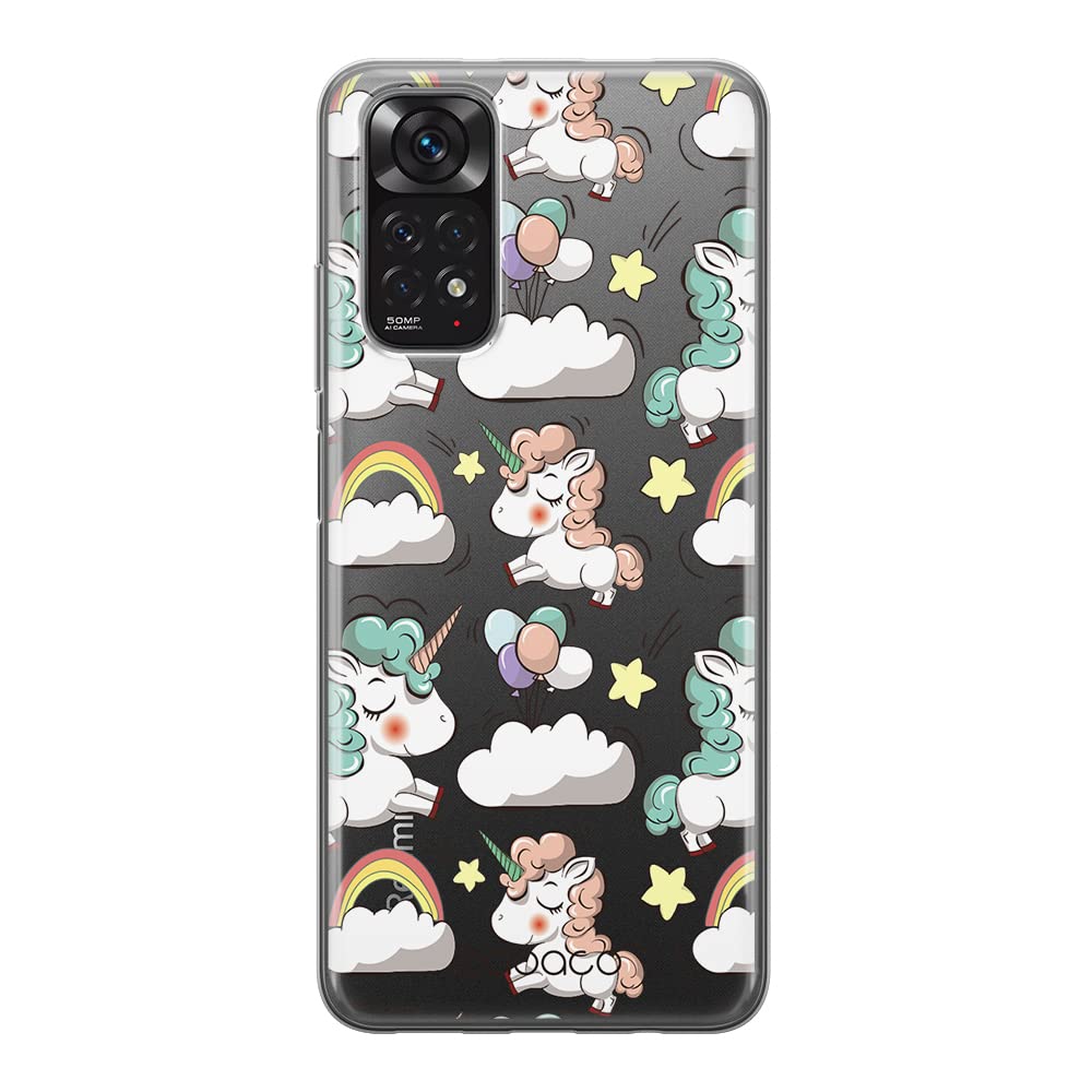 Babaco ERT GROUP mobile phone case for Xiaomi REDMI NOTE 11S 4G / REDMI NOTE 11 4G original and officially Licensed pattern Unicorn 001 adapted to the shape of the mobile phone, partially transparent