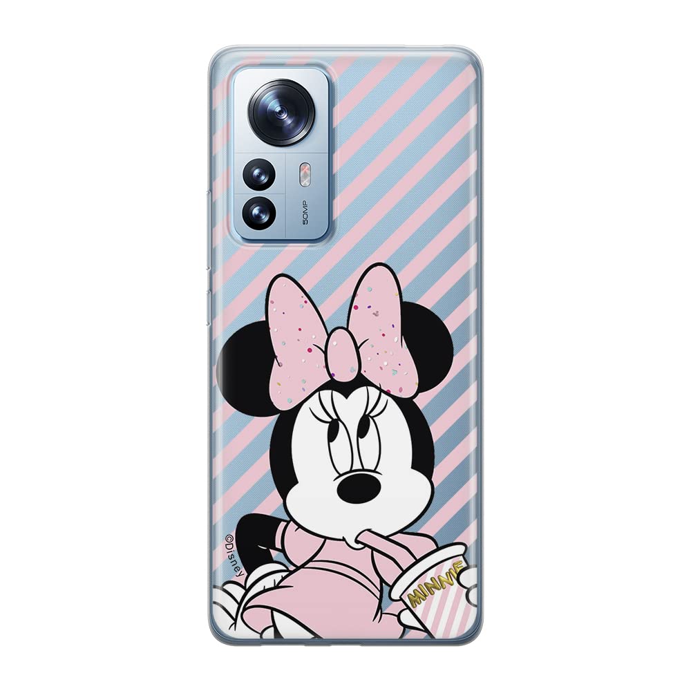 ERT GROUP mobile phone case for Xiaomi 12 / 12X original and officially Licensed Disney pattern Minnie 017 optimally adapted to the shape of the mobile phone, partially transparent